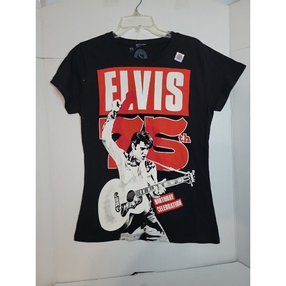 Elvis 75th Birthday Celebration T Shirt " official‎ signature product" XL NEW